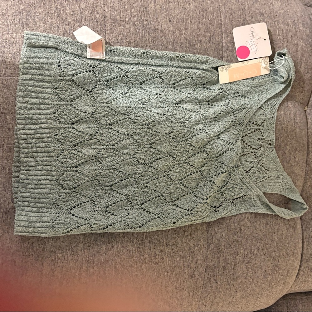 Charming Charlie Green Lace Blouse